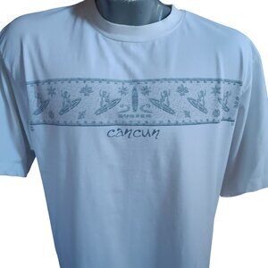 Vintage XL T-shirt Y2K Cancun Mexico Souvenir Mito Surf Boards ALL COTTON